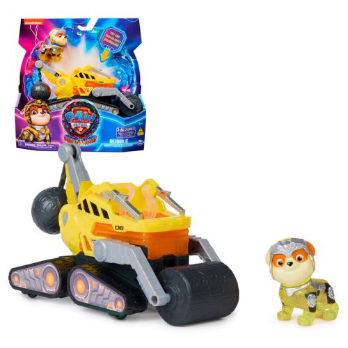 Paw Patrol Mighty Movie Rubble figura és Jármű