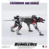 Transformers Bumblebee DLX Figura 2-Pack 1/6 Soundwave & Ravage 28 cm