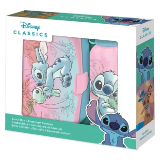   Disney Stitch Uzsonnás Doboz + aluminium Palack Készlet 500ml