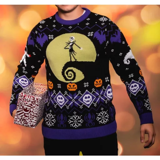 Nightmare Before Christmas Christmas Sweater 8-bit Size XXL