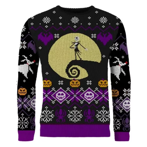 Nightmare Before Christmas Christmas Sweater 8-bit Size XXL