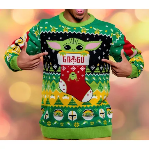 Star Wars Christmas Sweater Baby Yoda Size M