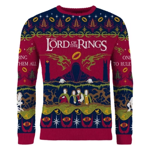 Lord Of The Rings Christmas Sweater One Sweater To Rule Them All Size M