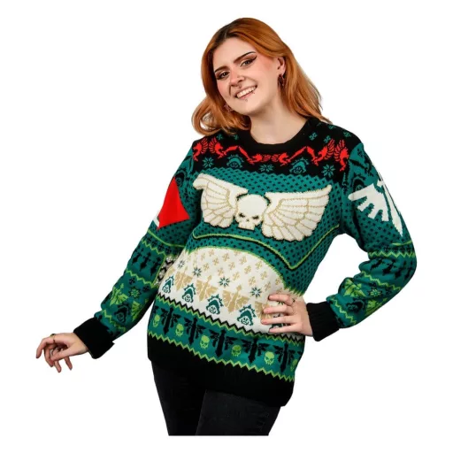 Warhammer 40,000 Christmas Sweater Dark Angels Size XXL