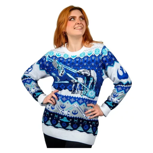 Star Wars Christmas Sweater AT-AT Assault Size L