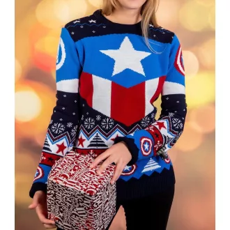 Captain America Christmas Sweater Size XS
