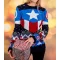 Captain America Christmas Sweater Size XS