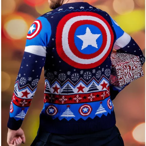 Captain America Christmas Sweater Size XL
