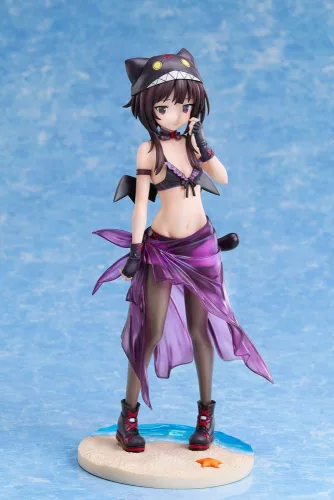 KonoSuba: An Explosion on This Wonderful World! Szobor 1/7 Megumin Chomusuke Swimsuit Ver. 22 cm