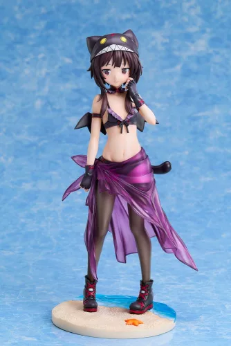 KonoSuba: An Explosion on This Wonderful World! Szobor 1/7 Megumin Chomusuke Swimsuit Ver. 22 cm