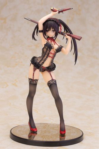 Date A Live Szobor 1/7 Kurumi Tokisaki Lingerie Ver. Black 24 cm