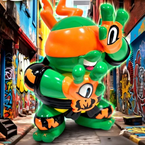 Teenage Mutant Ninja Turtles x Grape Brain Vinyl Figure Michelangelo 24 cm