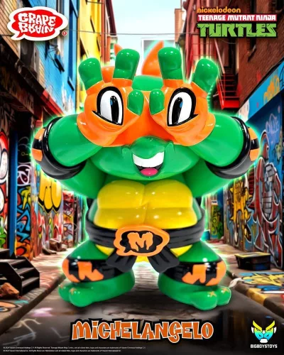 Teenage Mutant Ninja Turtles x Grape Brain Vinyl Figure Michelangelo 24 cm