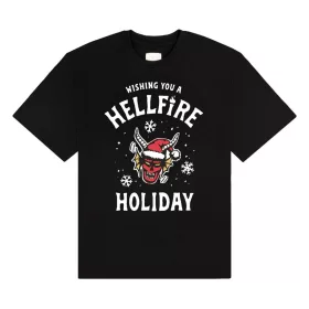  Stranger Things T-Shirt Wishing You A Hellfire Holiday Size L