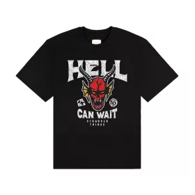 Stranger Things T-Shirt Hell Can Wait (black) Size L