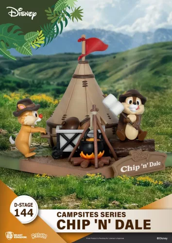 Disney D-Stage Campsite Series PVC Dioráma Chip & Dale 10 cm