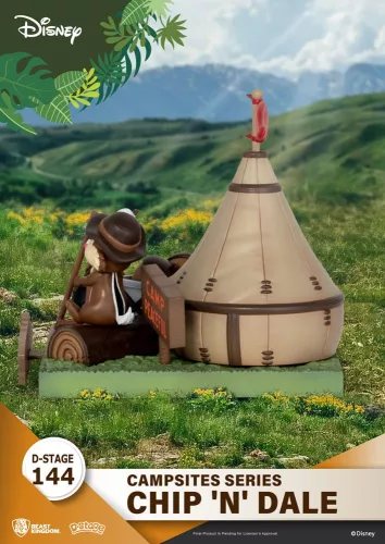 Disney D-Stage Campsite Series PVC Dioráma Chip & Dale 10 cm