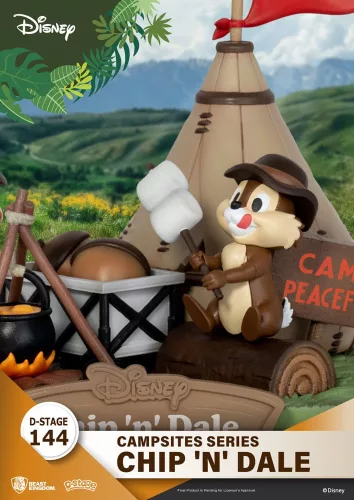 Disney D-Stage Campsite Series PVC Dioráma Chip & Dale 10 cm