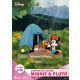 Disney D-Stage Campsite Series PVC Dioráma Mini & Pluto 10 cm