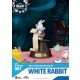 Alice in Wonderland Mini Diorama Stage PVC Szobor Glasses White Rabbit 10 cm