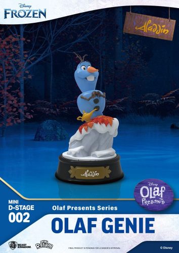 Frozen Mini Diorama Stage PVC Szobor Olaf Presents Olaf Genie 12 cm