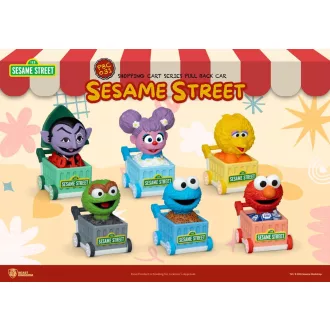   Sesame Street Pull Back Cars Shopping Cart Blind Box (6) 5 cm