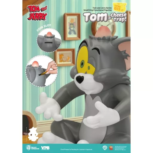 Tom and Jerry Vinyl Bank Small Series Tom-Cheese Trap! 25 cm