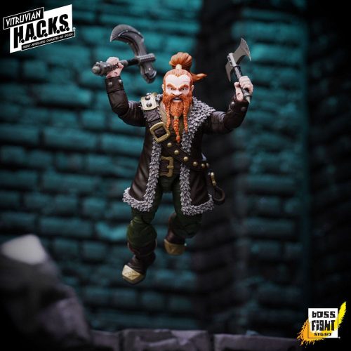 Vitruvian H.A.C.K.S. Action Figure Dwarf Mercenary Grimgrom