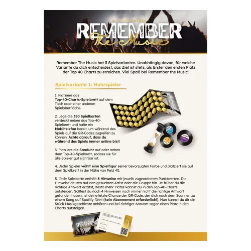 Remember The Music Board Game *German Version*