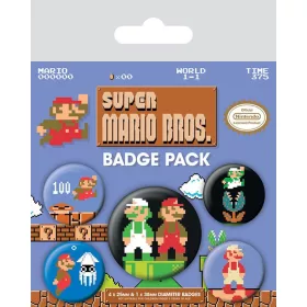 Super Mario Bros. Pin-Back Buttons 5-Pack