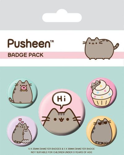 Pusheen Pin-Back Buttons 5-Pack Pusheen Says Hi