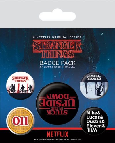 Stranger Things Pin-Back Buttons 5-Pack Upside Down