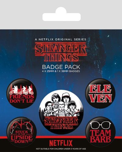 Stranger Things Pin-Back Buttons 5-Pack Characters