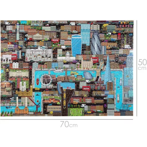 8-Bit Pixel Puzzle London Level 3 1000 Pieces