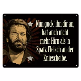   Bud Spencer Tin Sign Nun guck' ihn dir an,... 10 x 15 cm