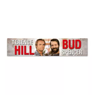   Bud Spencer & Terence Hill Tin Sign with Magnet Autogramm 16 x 3,5 cm