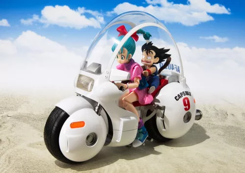 Dragon Ball S.H. Figuarts Jármű és Figura Bulma's Motorcycle Hoipoi Capsule No. 9 17 cm