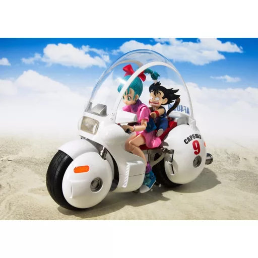 Dragon Ball S.H. Figuarts Jármű és Figura Bulma's Motorcycle Hoipoi Capsule No. 9 17 cm