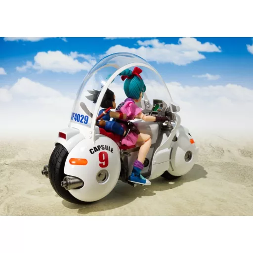 Dragon Ball S.H. Figuarts Jármű és Figura Bulma's Motorcycle Hoipoi Capsule No. 9 17 cm