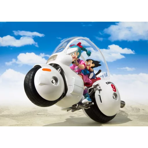 Dragon Ball S.H. Figuarts Jármű és Figura Bulma's Motorcycle Hoipoi Capsule No. 9 17 cm