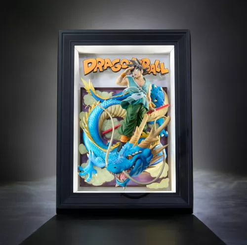 Dragon Ball Z Tamashii Art 3D Relief Kép Son Goku & Dragon 27 cm