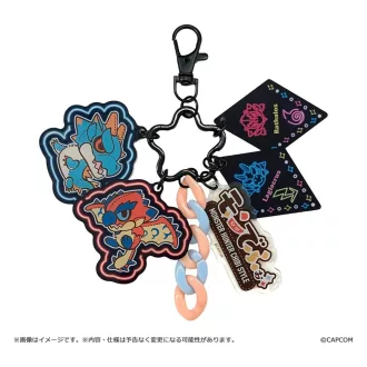   Monster Hunter Chibi Style Acrylic Keychain Multi Charm: Rathalos & Lagiacrus