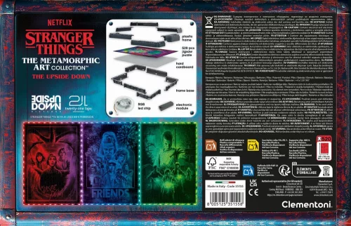 Stranger Things Metamorphic Art Collection Jigsaw Puzzle with Light-Up Effect The Upside (520 pieces)