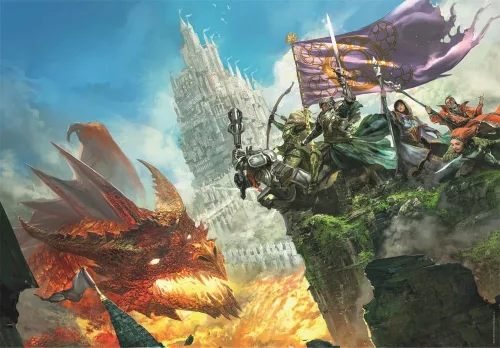 Dungeons & Dragons Gaming Puzzle Collection Jigsaw Puzzle Attack of the Dragon (500 pieces)