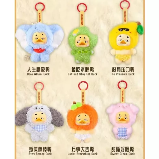 Mini Upset Duck Plush Keychain Wish List Duck 12 cm Blind Box Display (6)