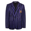 Wednesday Jacket Nevermore Academy Purple Striped Blazer Size L