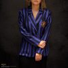 Wednesday Jacket Nevermore Academy Purple Striped Blazer Size L