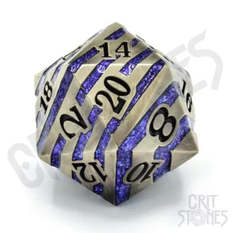 CritStones metal Dice D20 Engraved Elder 3 cm