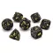CritStones Hollow Metal Dice Set Soulreaper Gold (7)