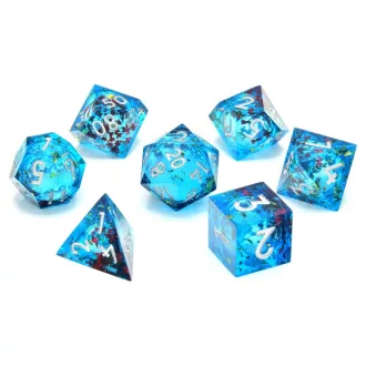 CritStones Liquid Core Dice Set Mermaid's Maelstrom (7)